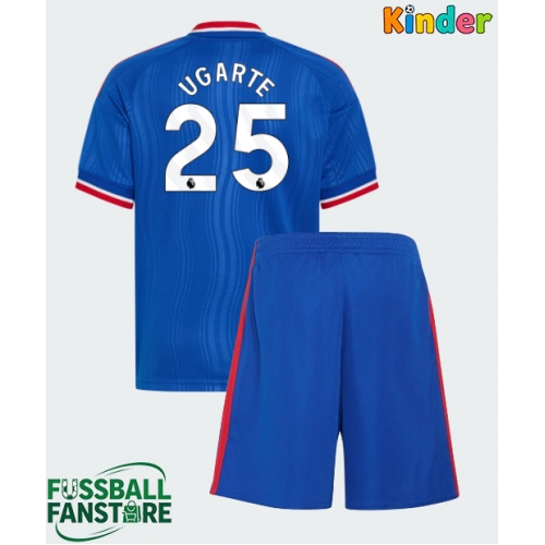 Manchester United Manuel Ugarte #25 Replik Auswärtstrikot Kinder 2026-27 Kurzarm (+ Kurze Hosen)